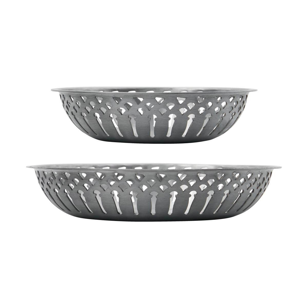 Nicolas Vahé Nicolas Vahé bread basket 2 pieces Antique silver finish – image 2