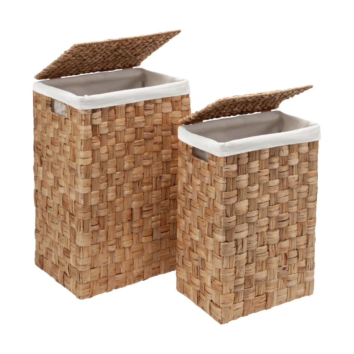 Dixie Lily rectangular laundry basket 2 pieces Natural – image 2
