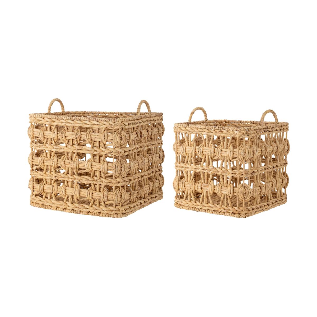 Bloomingville Marnie storage box with handle 2 pieces Water hyacinth – image 2