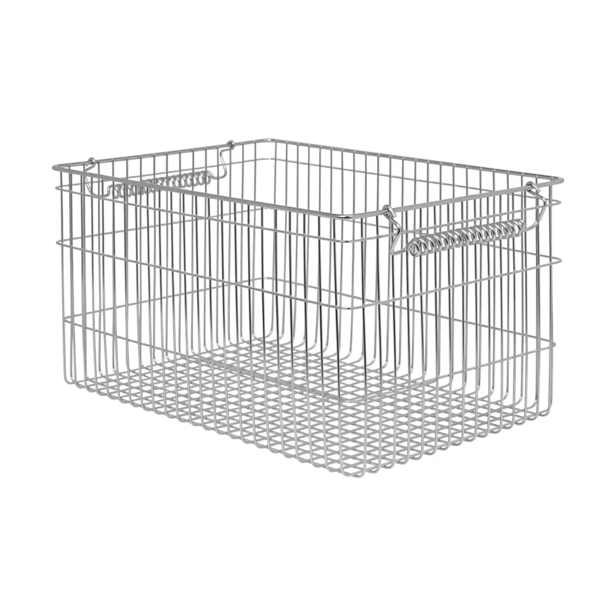 Ferm Living Cala stackable basket 2-pack Stainless steel 36.2x26.2x20.2 cm – image 2