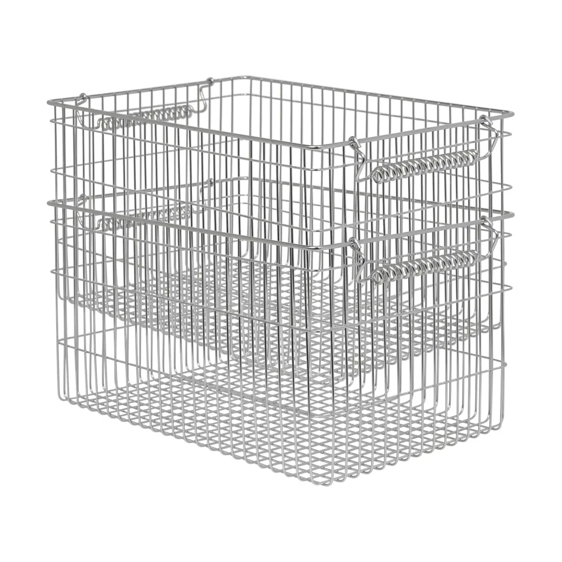 Ferm Living Cala stackable basket 2-pack Stainless steel 36.2x26.2x20.2 cm – image 5