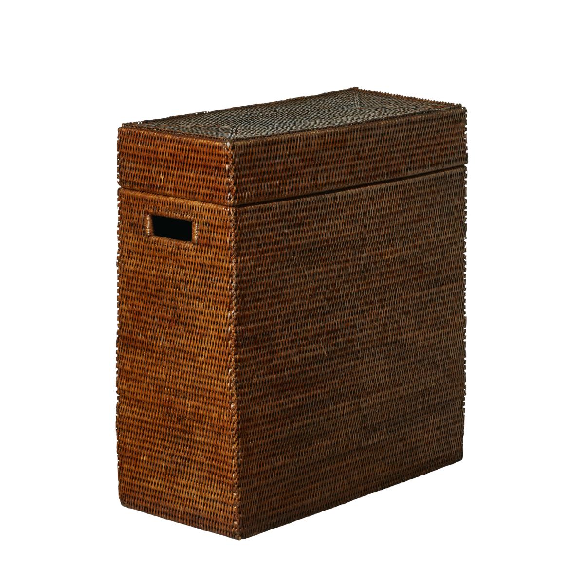 Tisser Rattan Lidded Basket - Brown – image 2