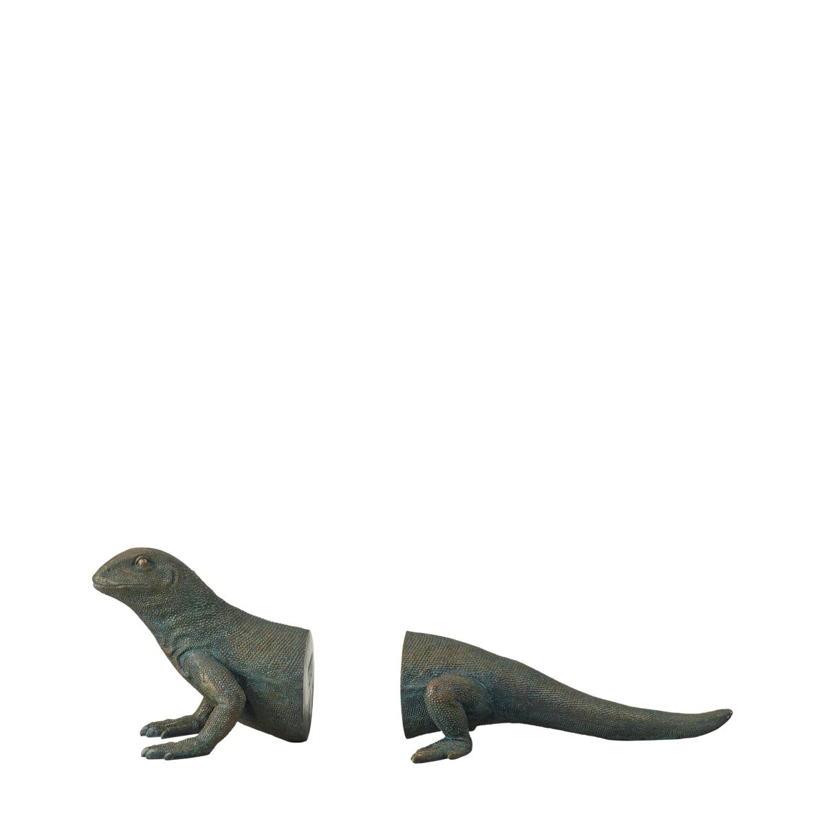 Gazing Lizard Bookends - Metallic Black – image 5