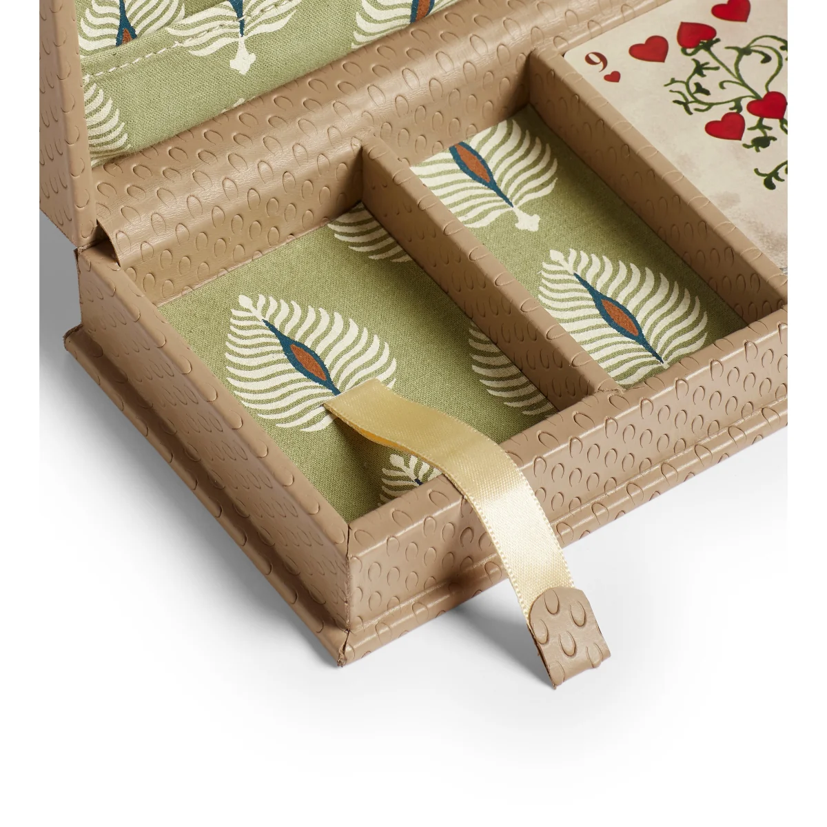 OKA, Emsworth Playing Card Holder with Ocellus Printed Stationary - Taupe, Storage Box – image 4