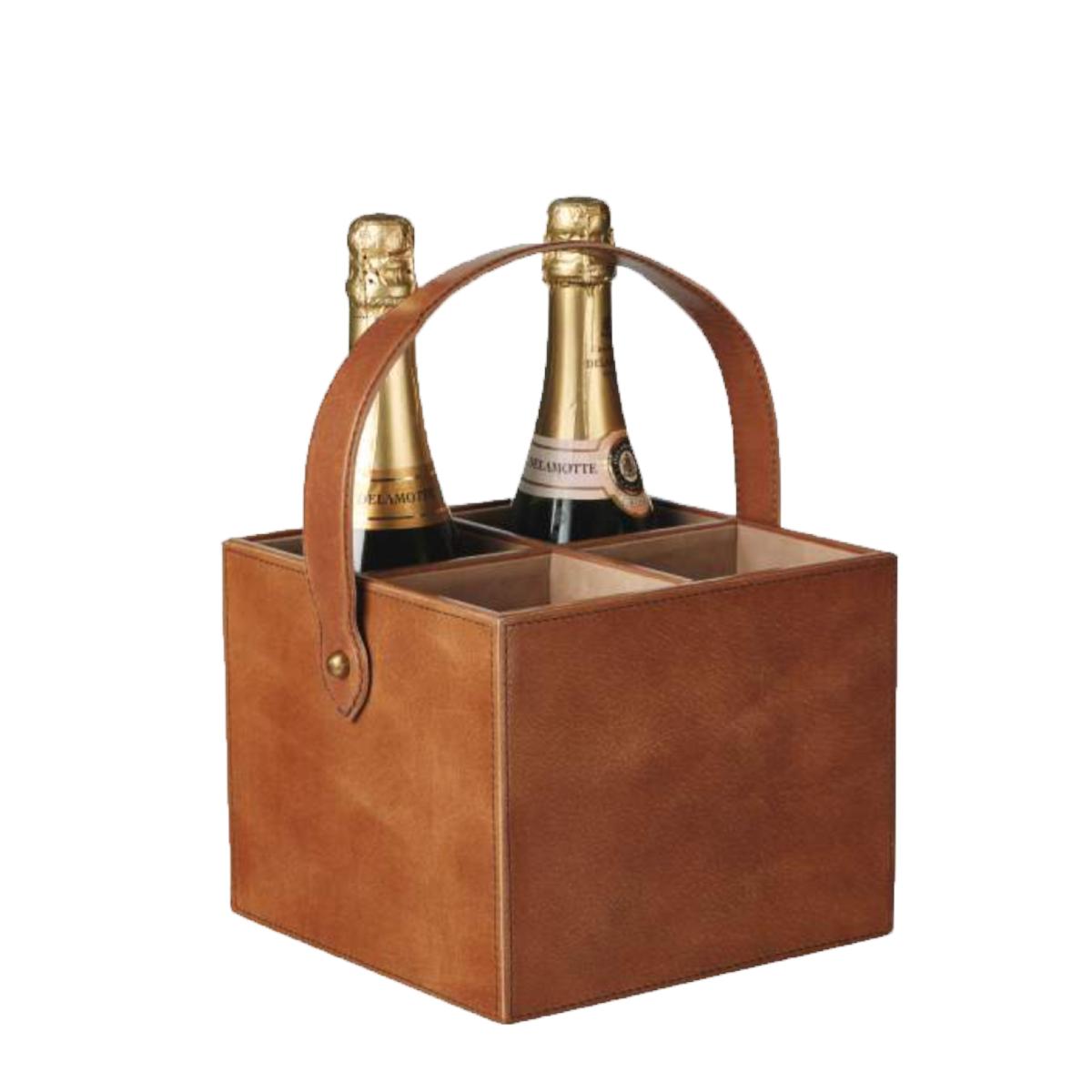 Nugola Leather Wine Carry - Light Tan – image 2