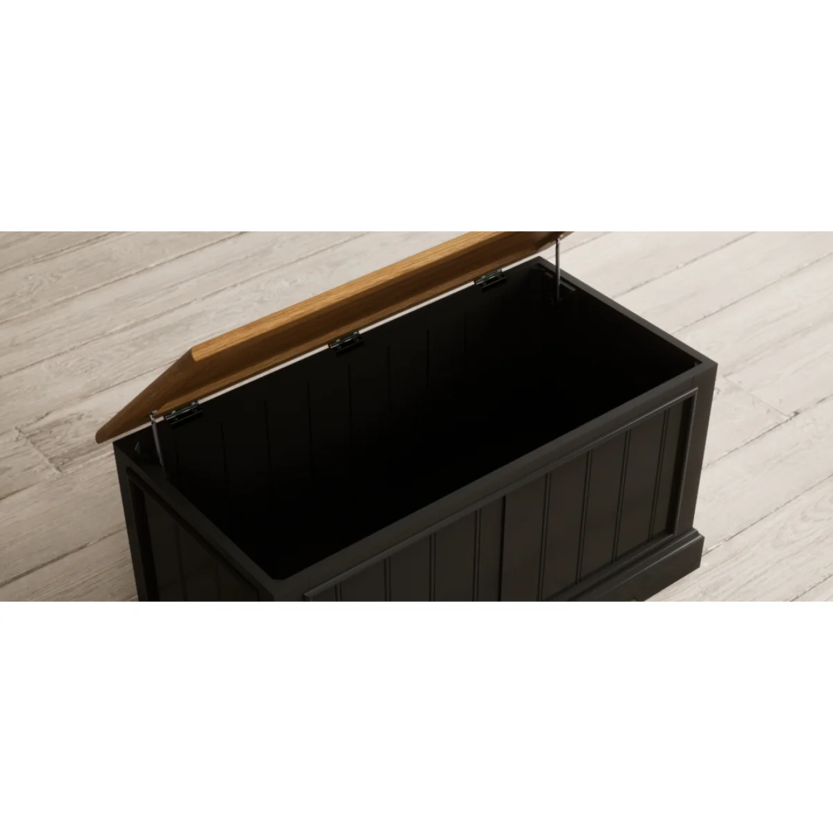 Charlton Oak and Black Painted Blanket Box – image 11