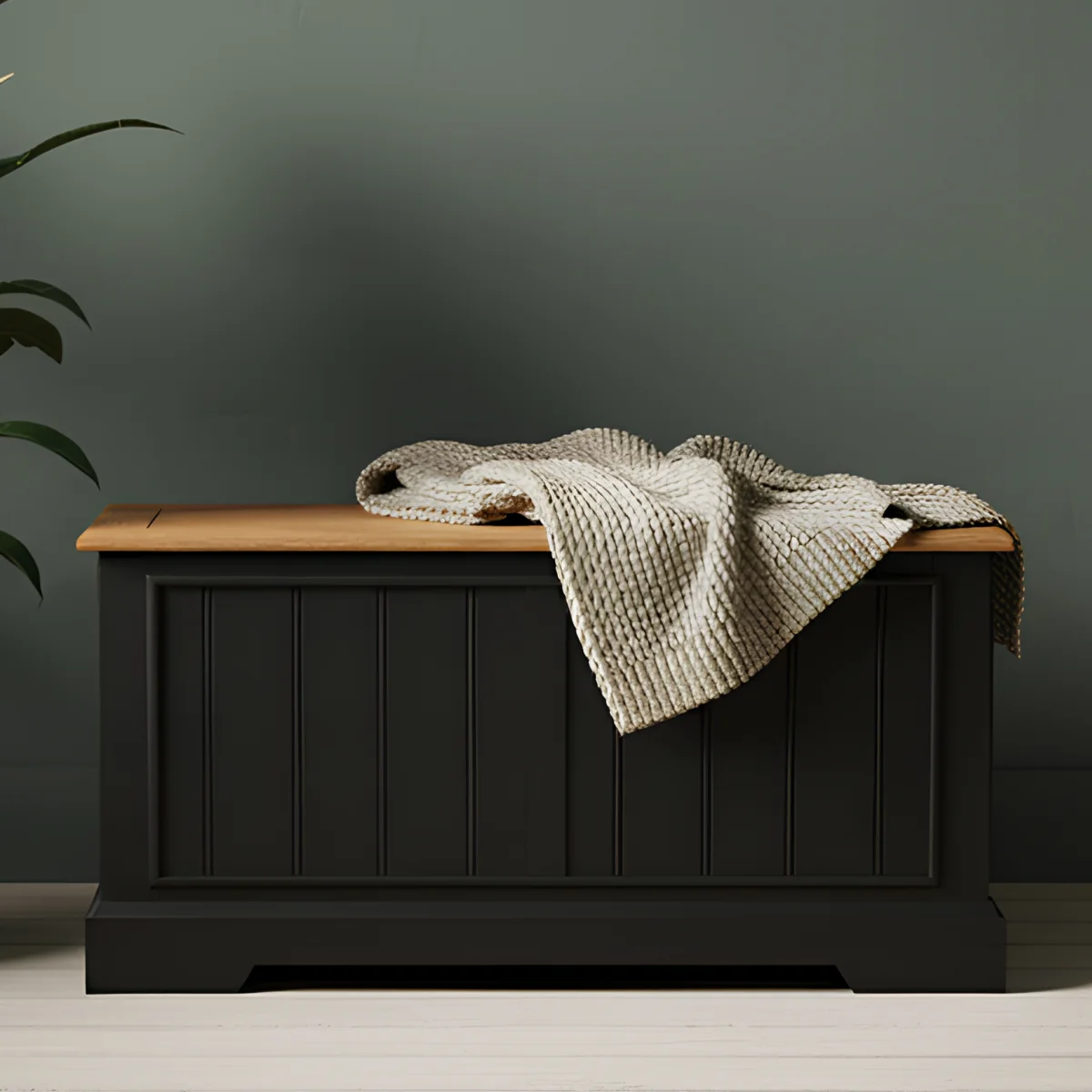 Charlton Oak and Black Painted Blanket Box – image 1