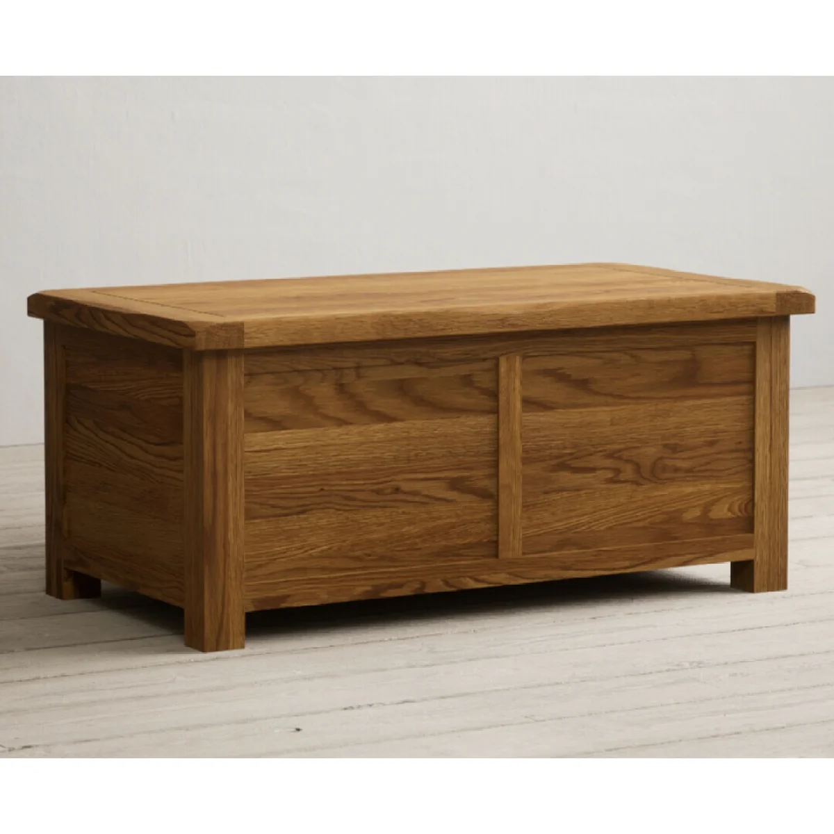 Harrogate Rustic Solid Oak Blanket Box – image 5