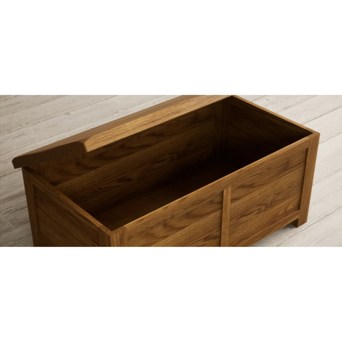 Harrogate Rustic Solid Oak Blanket Box – image 9