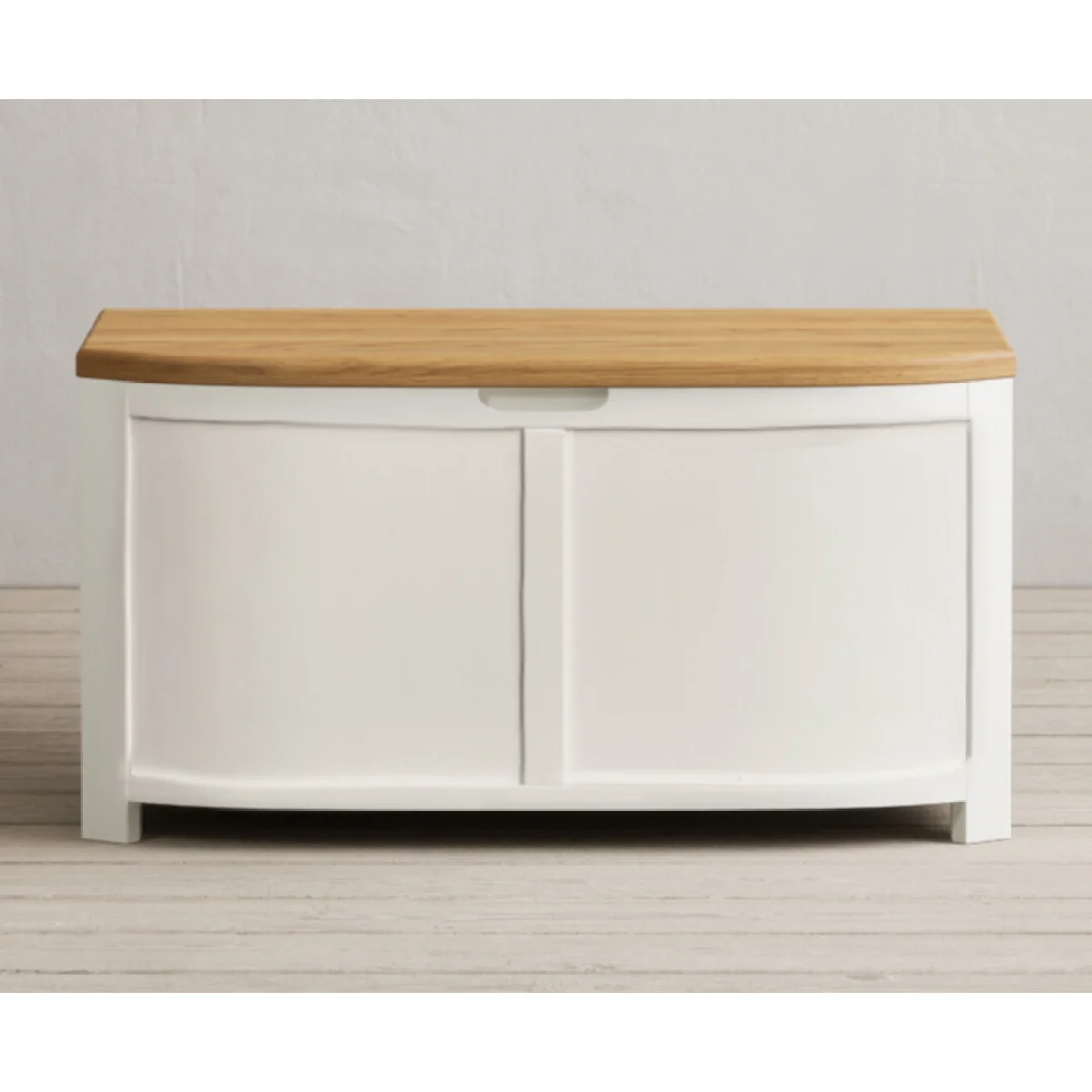Bradwell Oak and Signal White Painted Blanket Box – image 4