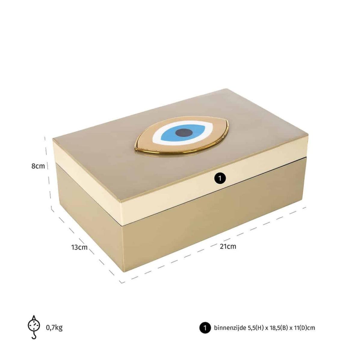 Richmond Interiors Gaby Storage Box in Gold – image 3