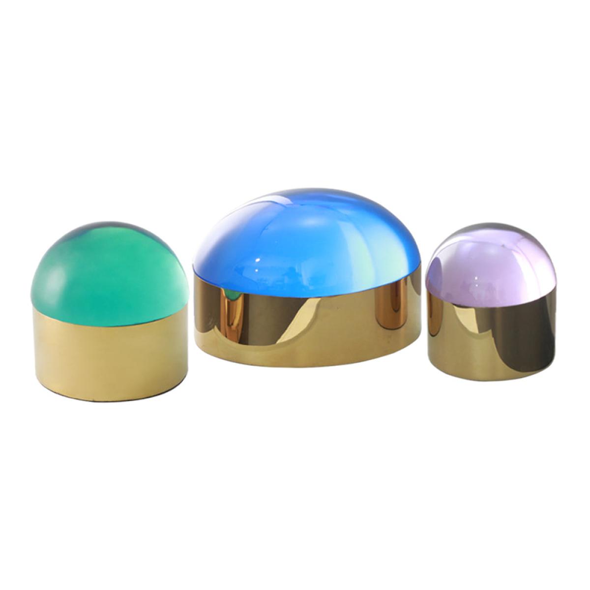 Liang & Eimil Cabochon Decorative Box Purple And Gold – image 2