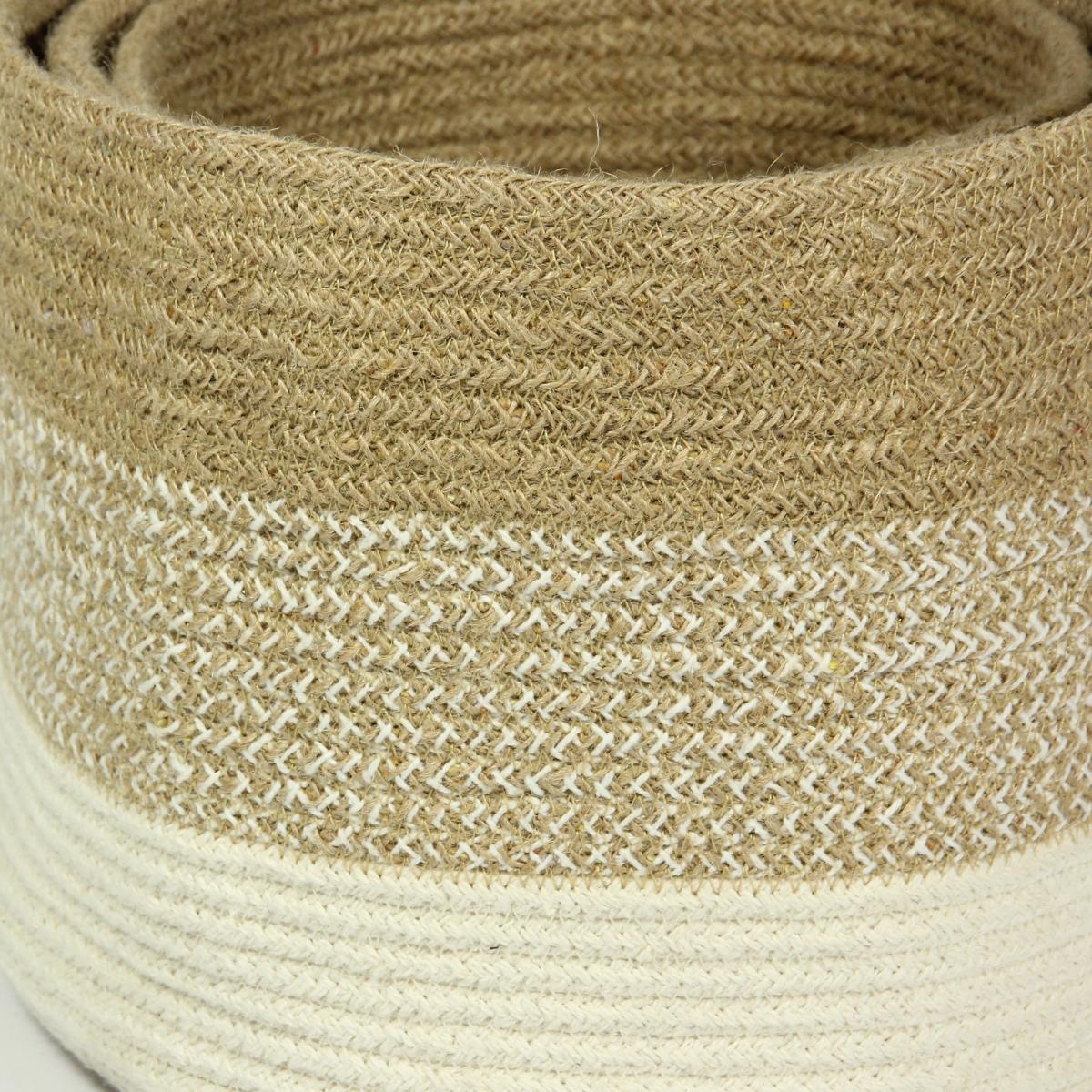 Esselle Barking Set of 3 Jute Nested Baskets - Cream – image 3
