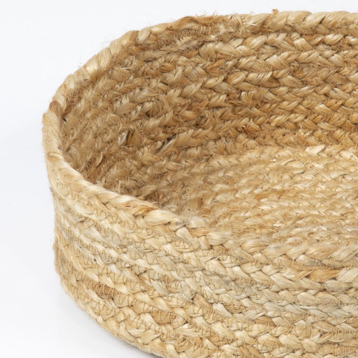 Esselle Bankside Set of 3 Jute Flat Round Baskets - Natural – image 3