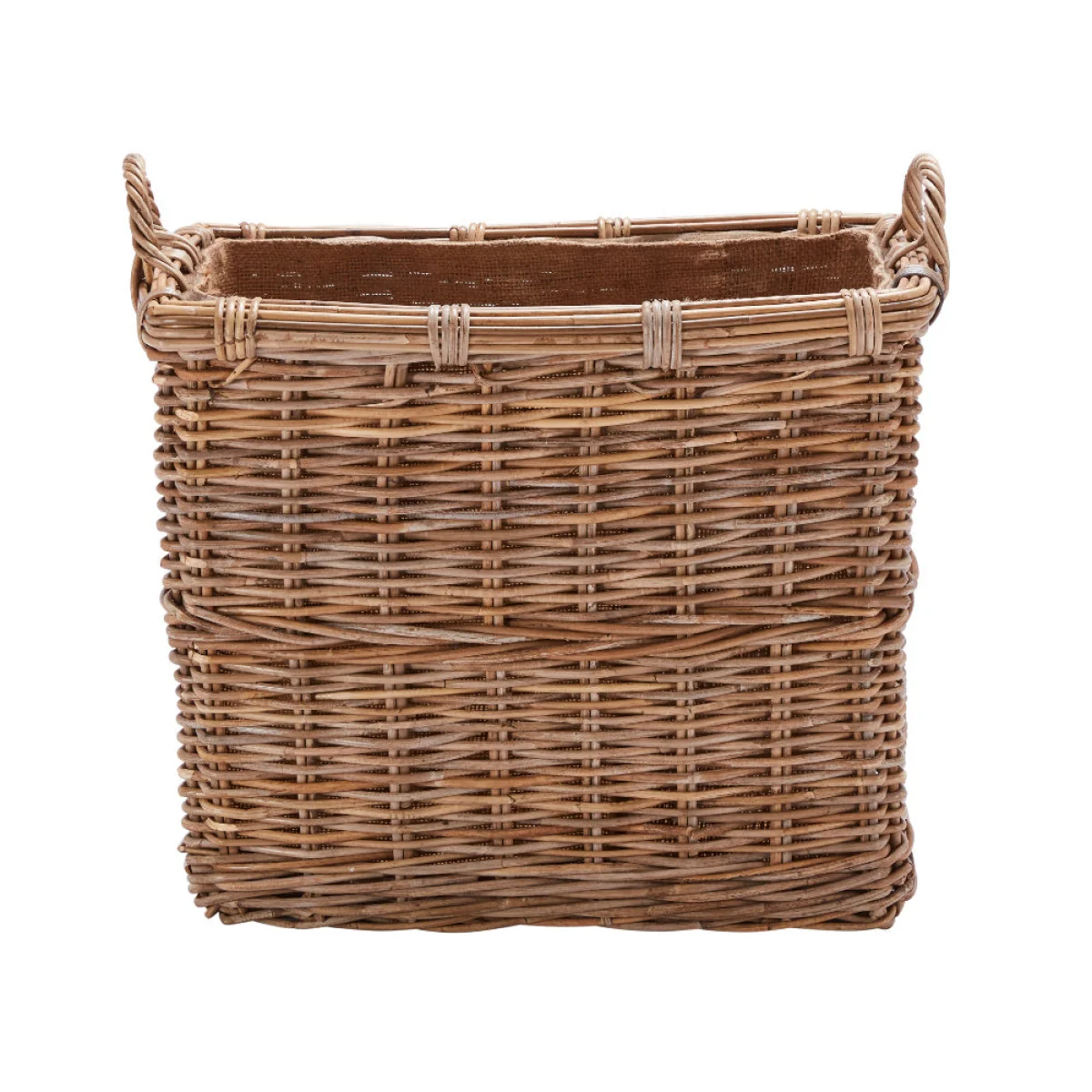 Wovenhill Kubu Rattan Rectangular Log Basket with Hoop Handles – image 3