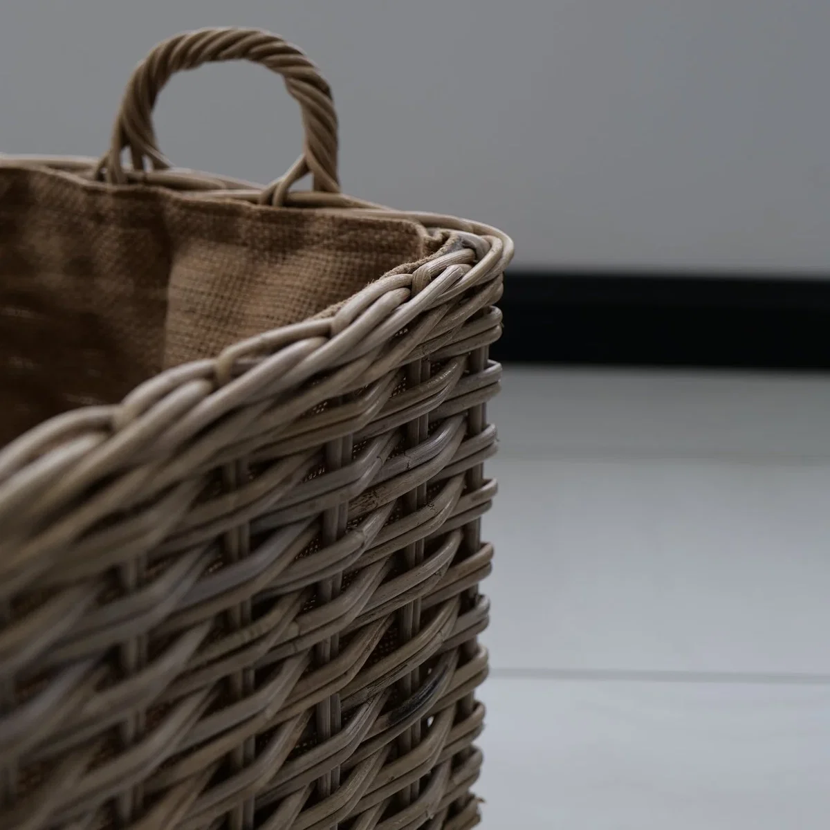 Wovenhill Kubu Rattan Log Baskets with Wheels and Hoop Handles – image 4