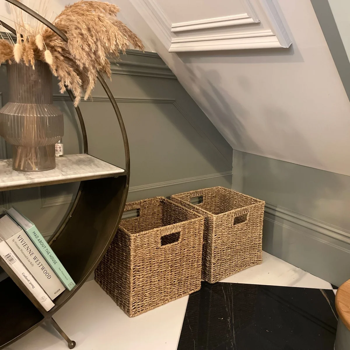Wovenhill Set of 2 Square Seagrass Storage Baskets – image 2