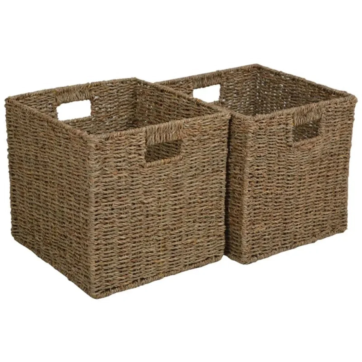 Wovenhill Set of 2 Square Seagrass Storage Baskets – image 5