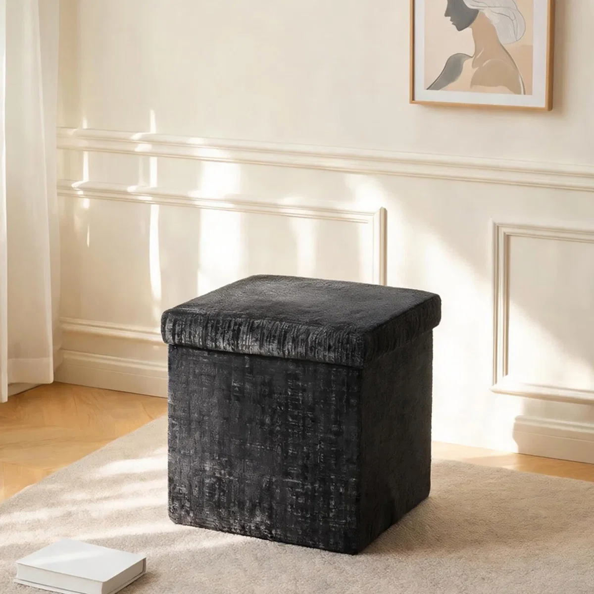 Chenille Storage Box - Anthracite – image 1