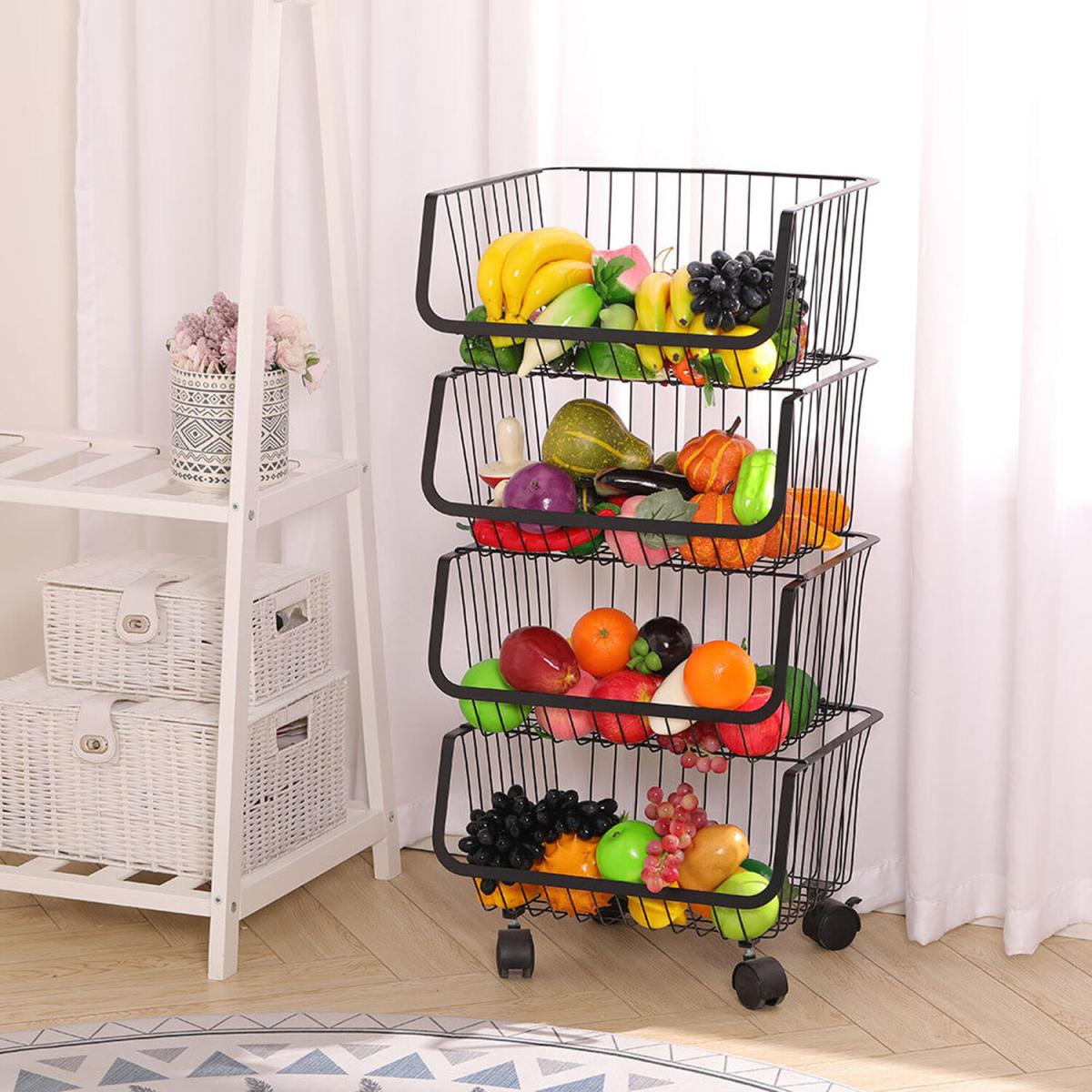 Fruit Vegetable Storage Baskets - Black / 47cm – image 12
