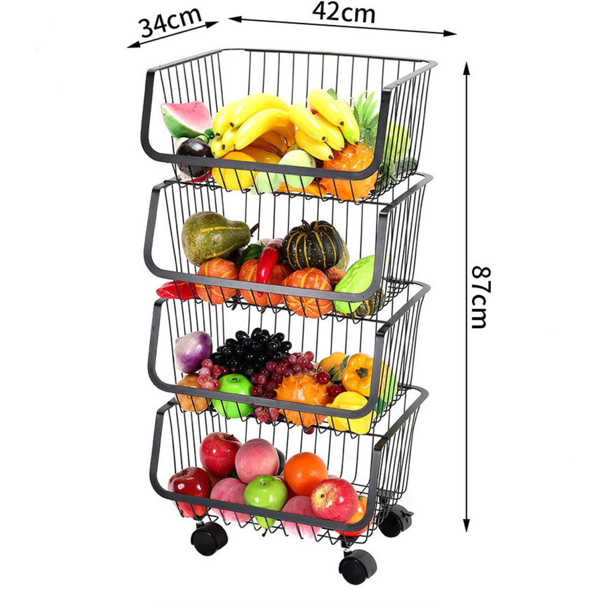 Fruit Vegetable Storage Baskets - Black / 47cm – image 13