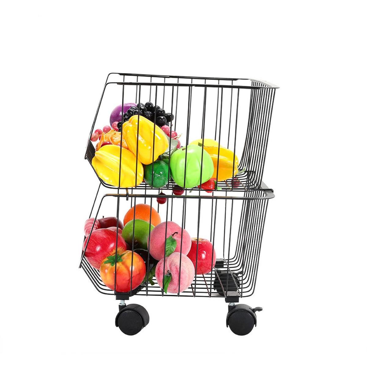 Fruit Vegetable Storage Baskets - Black / 47cm – image 4