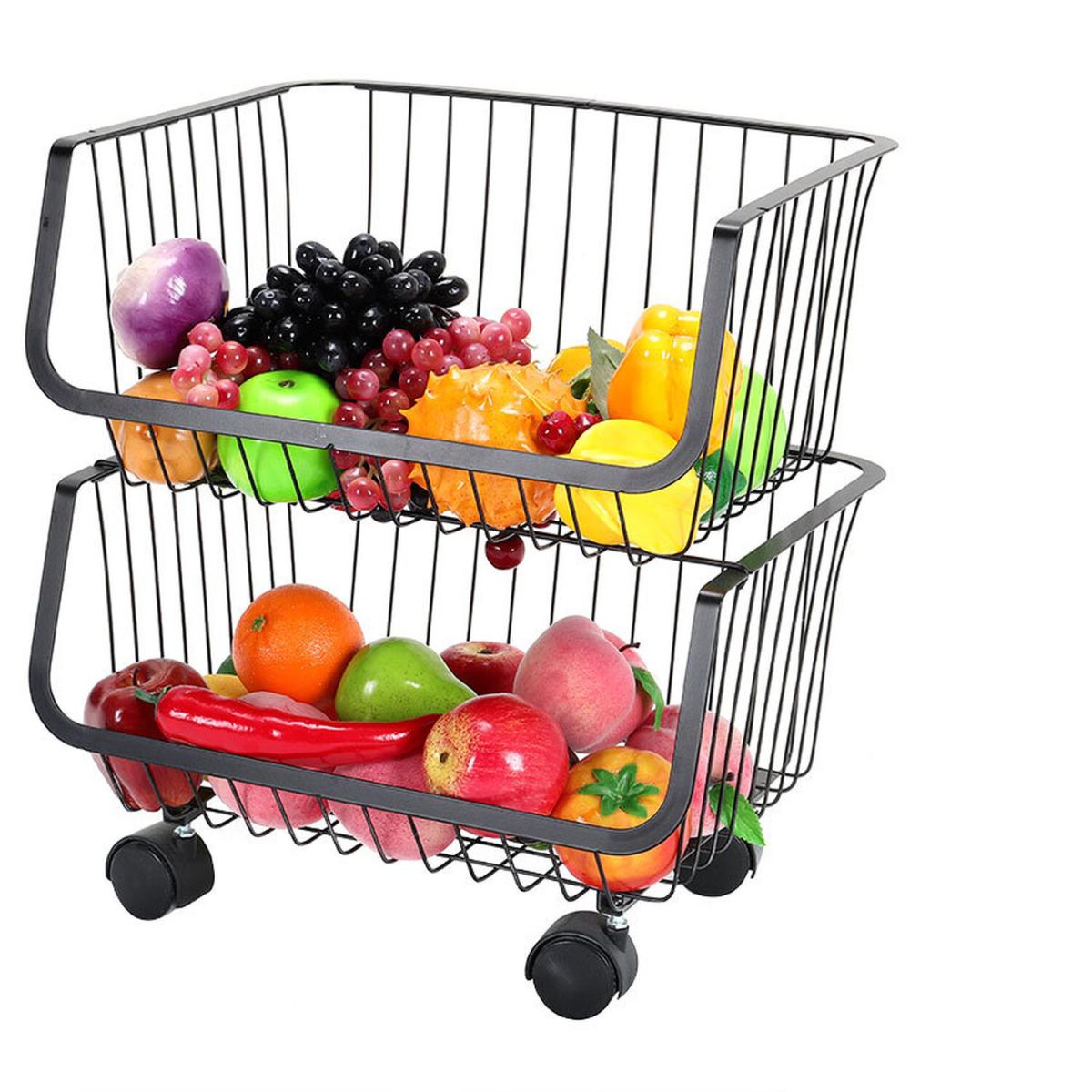 Fruit Vegetable Storage Baskets - Black / 47cm – image 6
