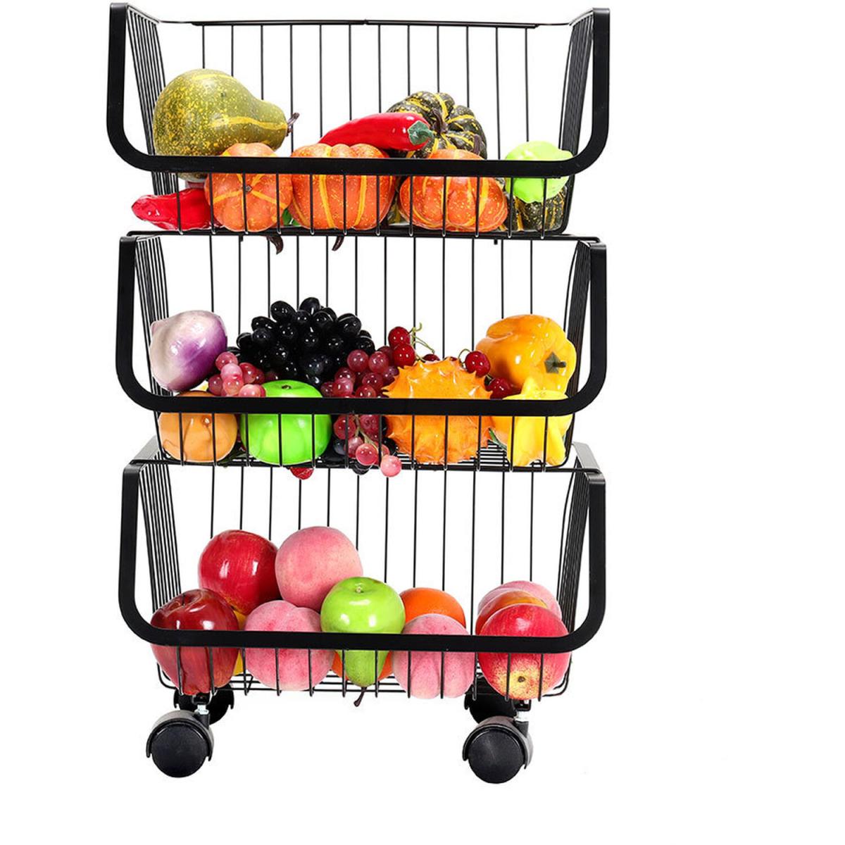 Fruit Vegetable Storage Baskets - Black / 47cm – image 10