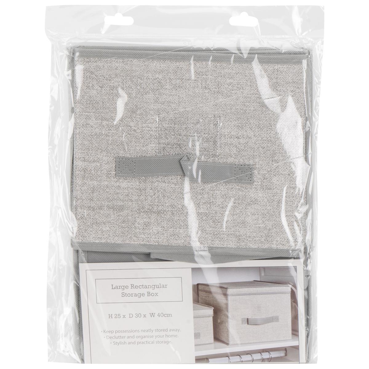 Grey Fabric Storage Box - Large – image 2