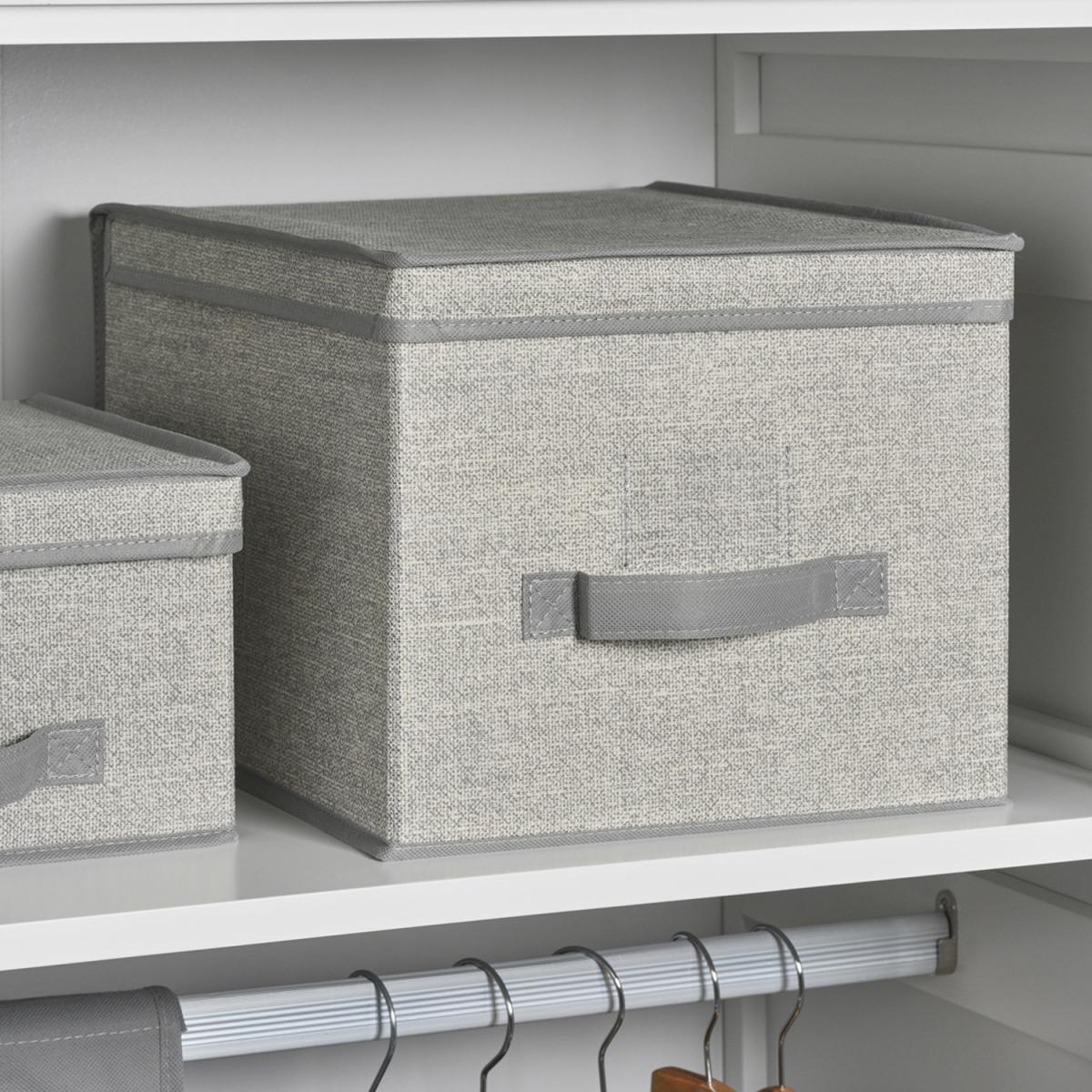 Grey Fabric Storage Box - Large – image 3