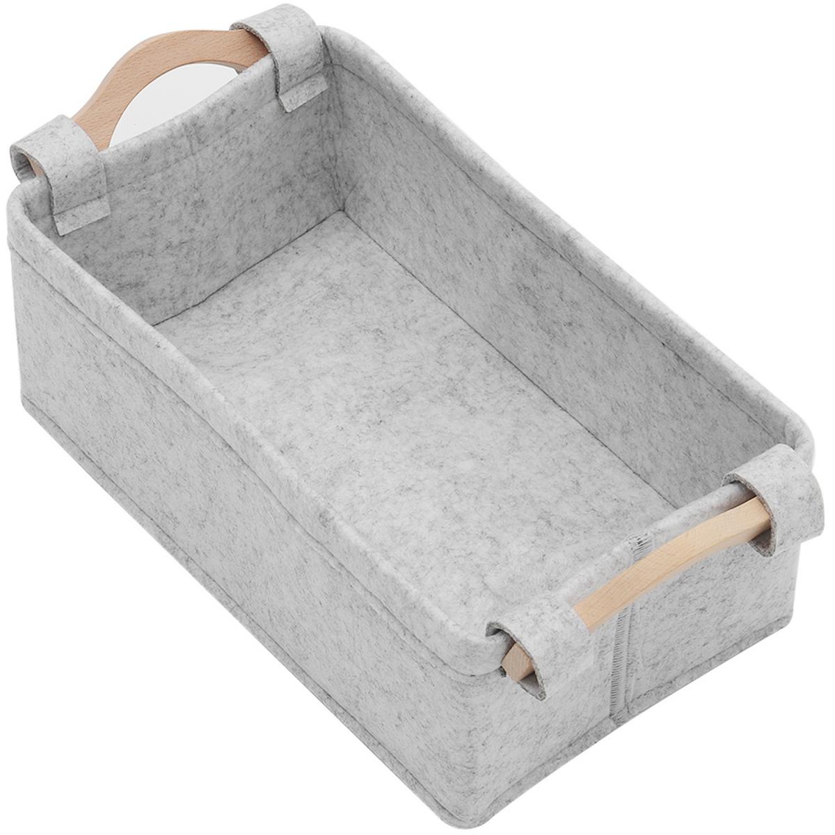 Felt Fabric Storage Basket Box - Grey / 37.5*25.5*13cm3 – image 4