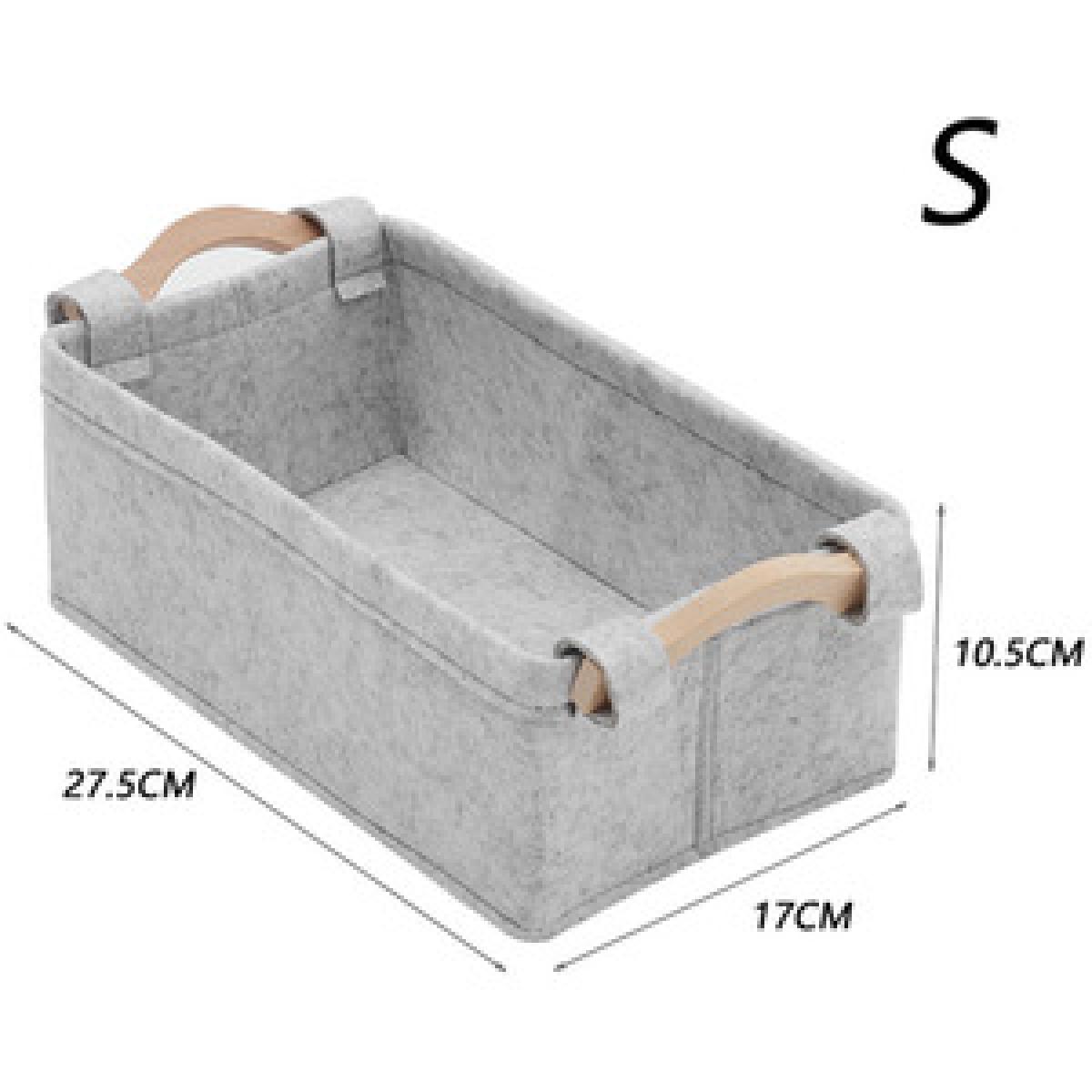 Felt Fabric Storage Basket Box - Grey / 37.5*25.5*13cm3 – image 9