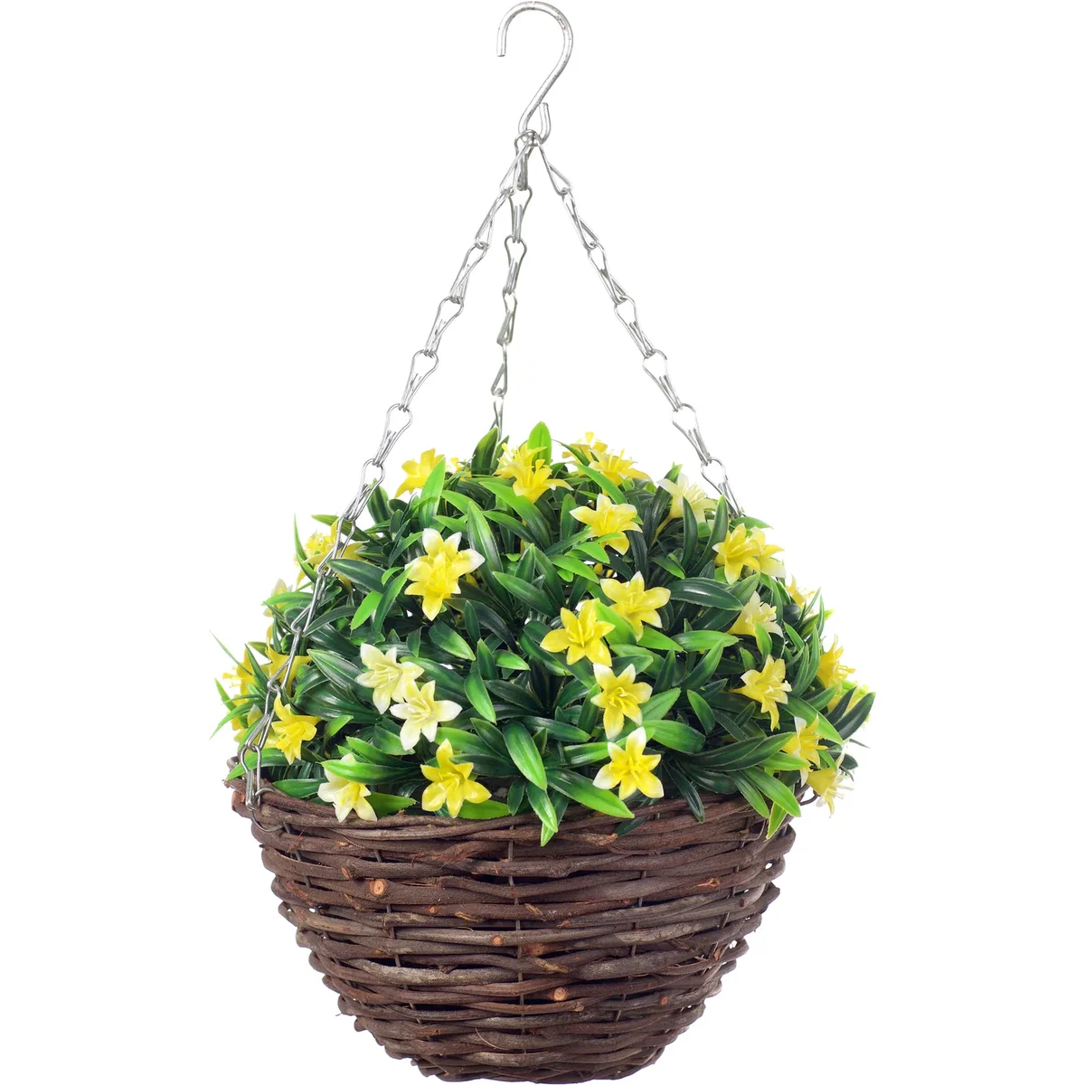 28cm yellow lily basket - Yellow – image 2