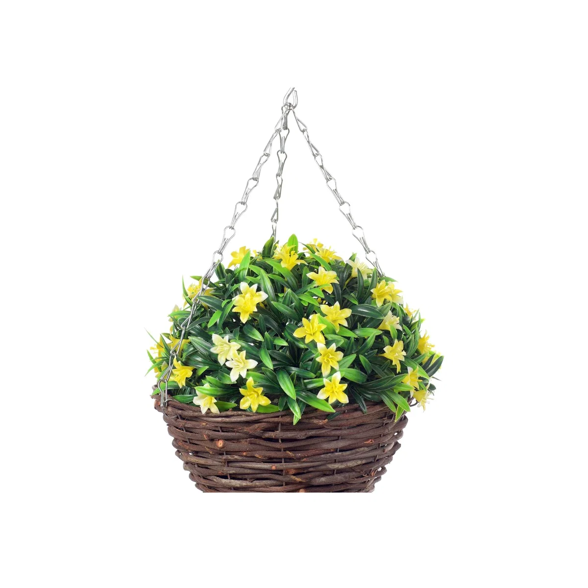 28cm yellow lily basket - Yellow – image 1