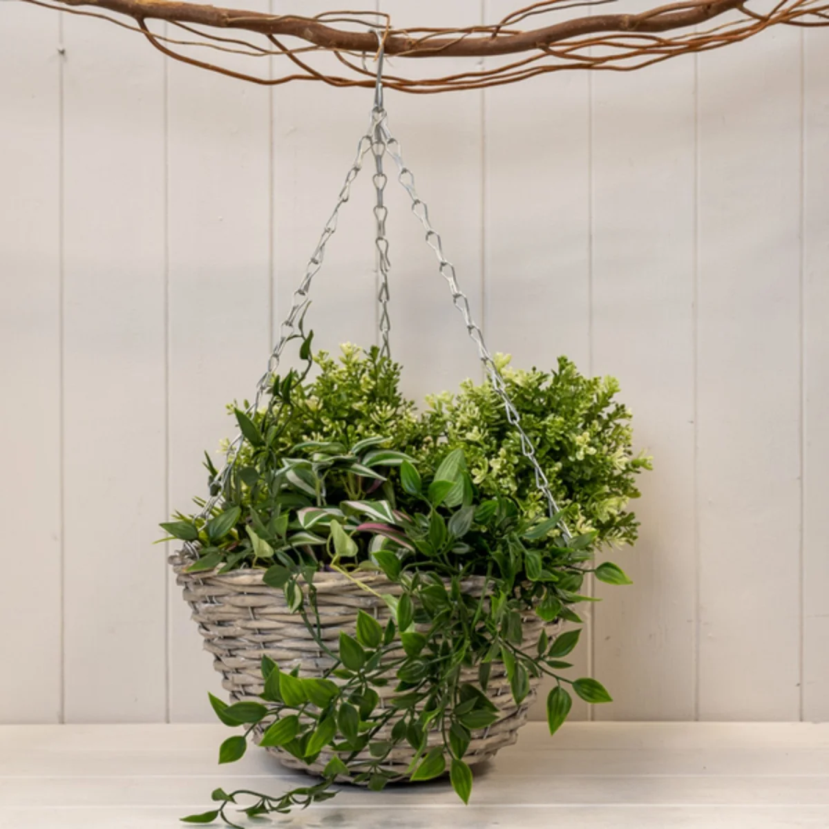 Grey Split Willow Hanging Basket - Grey – image 2