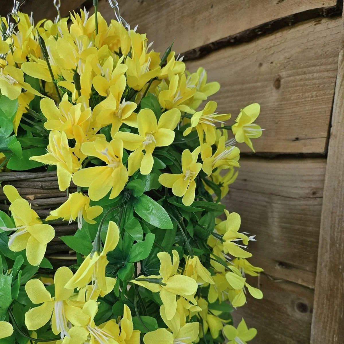 yellow lily flower basket - Yellow – image 5