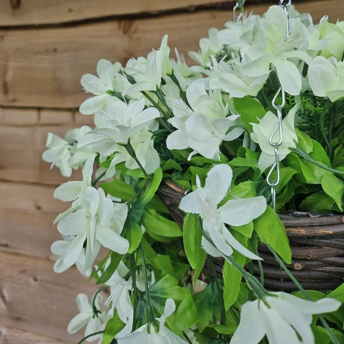 white lily Flower basket - White – image 4