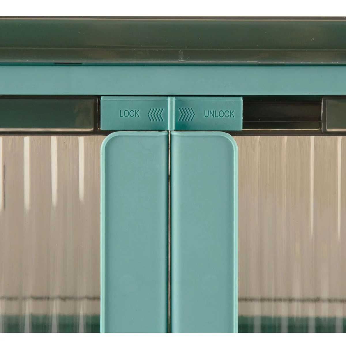 5 Door Stackable Folding Plastic Storage Box on Wheels - Blue – image 5
