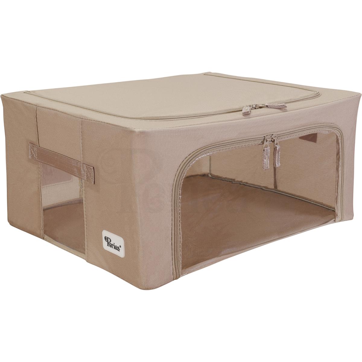 Periea Beau Folding Storage Box with Collapsible Steel Frames - Grey / Small – image 13