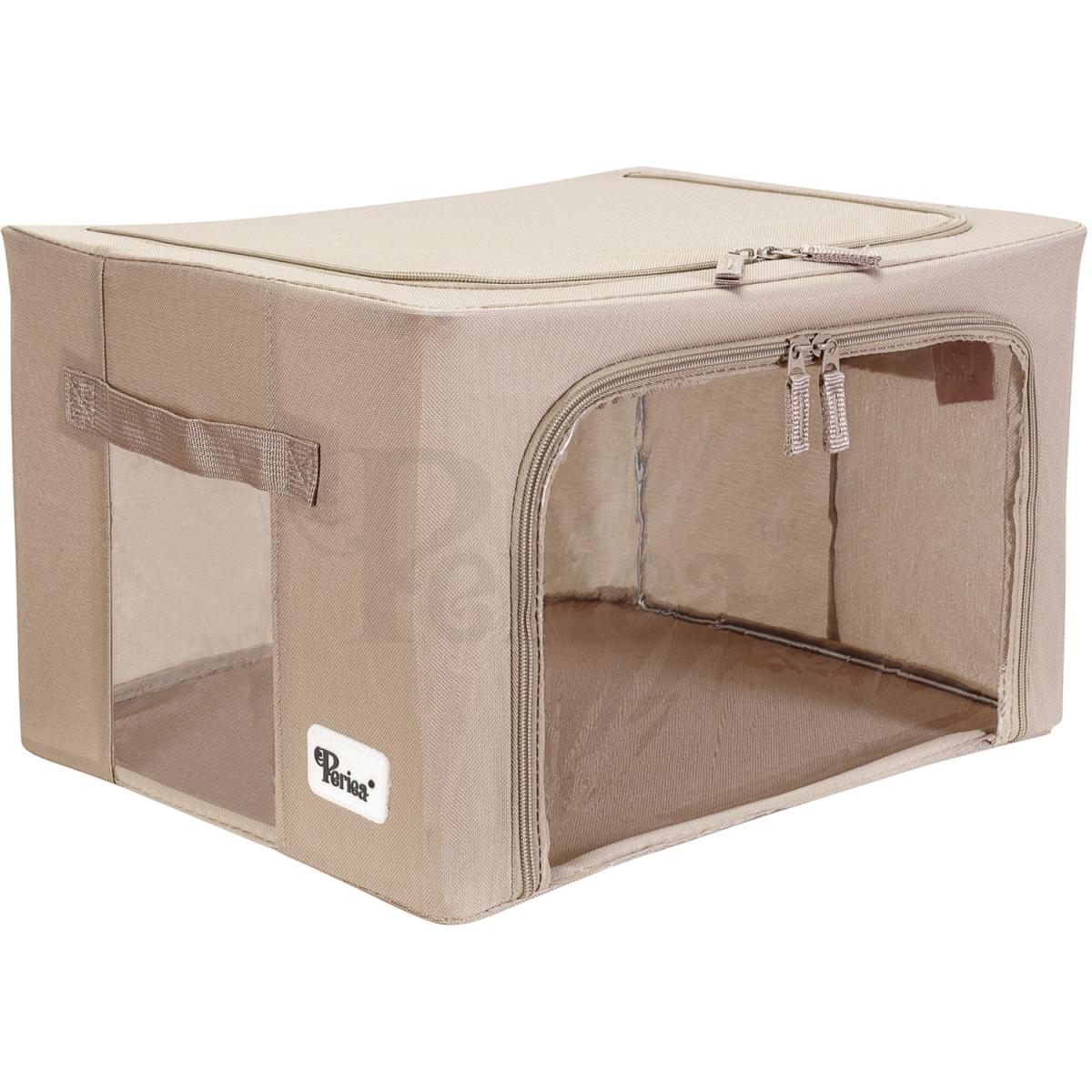 Periea Beau Folding Storage Box with Collapsible Steel Frames - Grey / Small – image 15