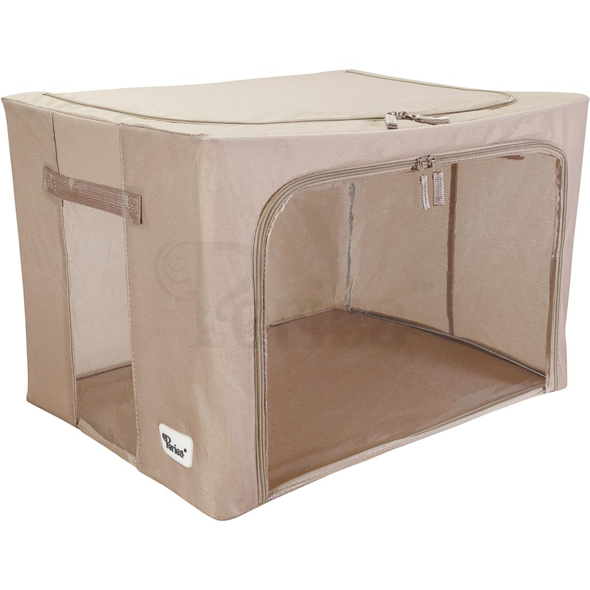 Periea Beau Folding Storage Box with Collapsible Steel Frames - Grey / Small – image 17