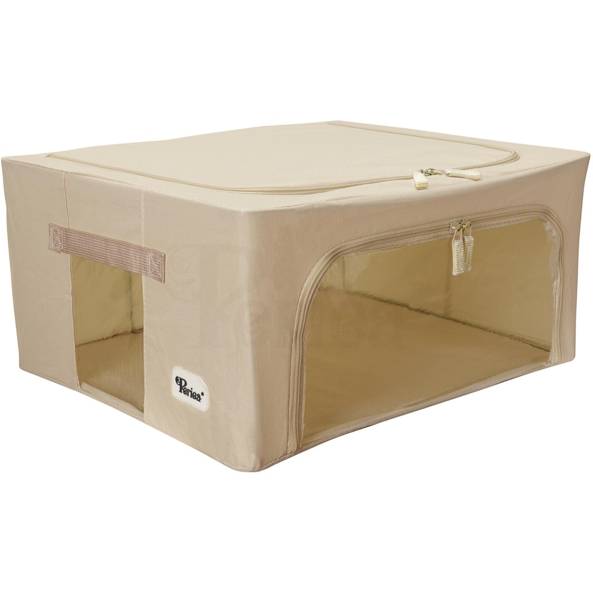 Periea Beau Folding Storage Box with Collapsible Steel Frames - Grey / Small – image 19