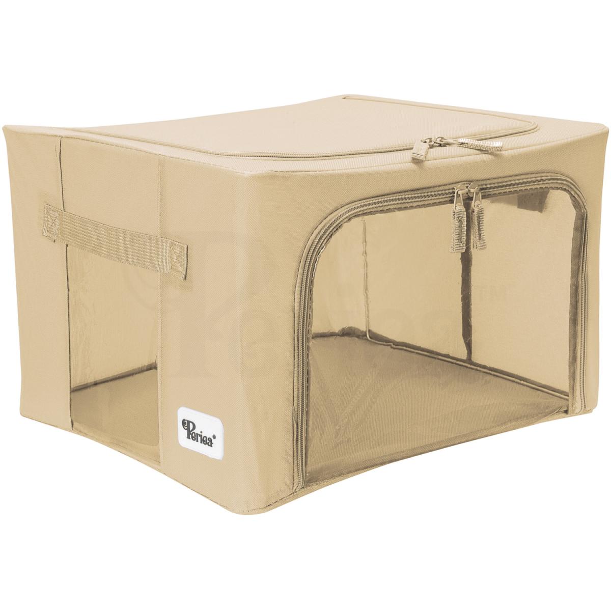 Periea Beau Folding Storage Box with Collapsible Steel Frames - Grey / Small – image 21