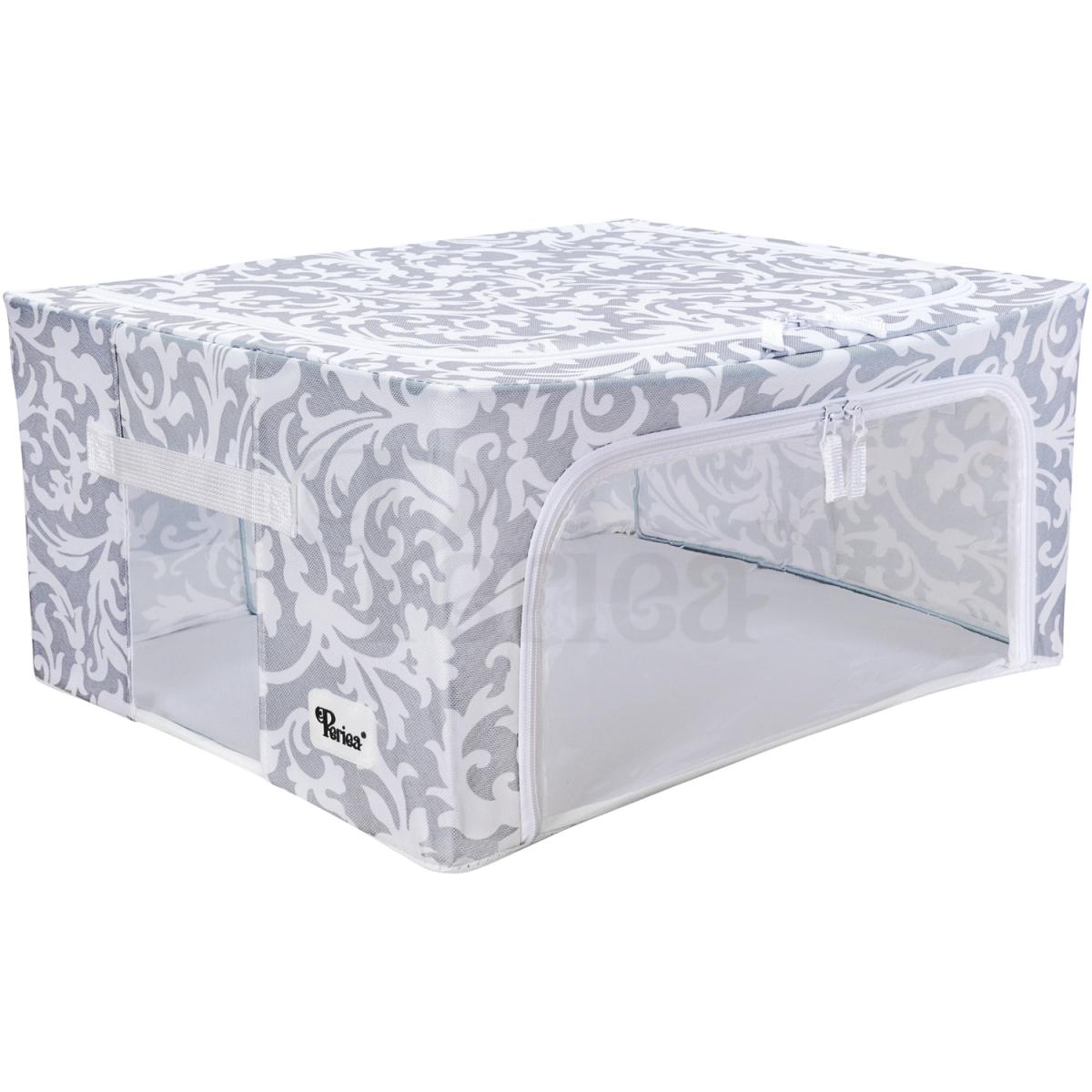 Periea Beau Folding Storage Box with Collapsible Steel Frames - Grey / Small – image 25