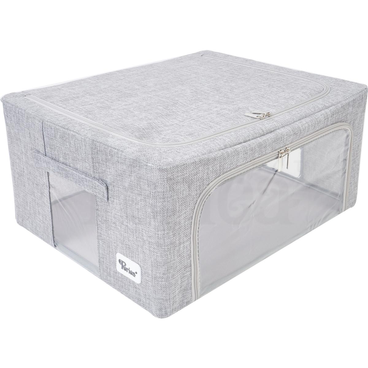 Periea Beau Folding Storage Box with Collapsible Steel Frames - Grey / Small – image 30