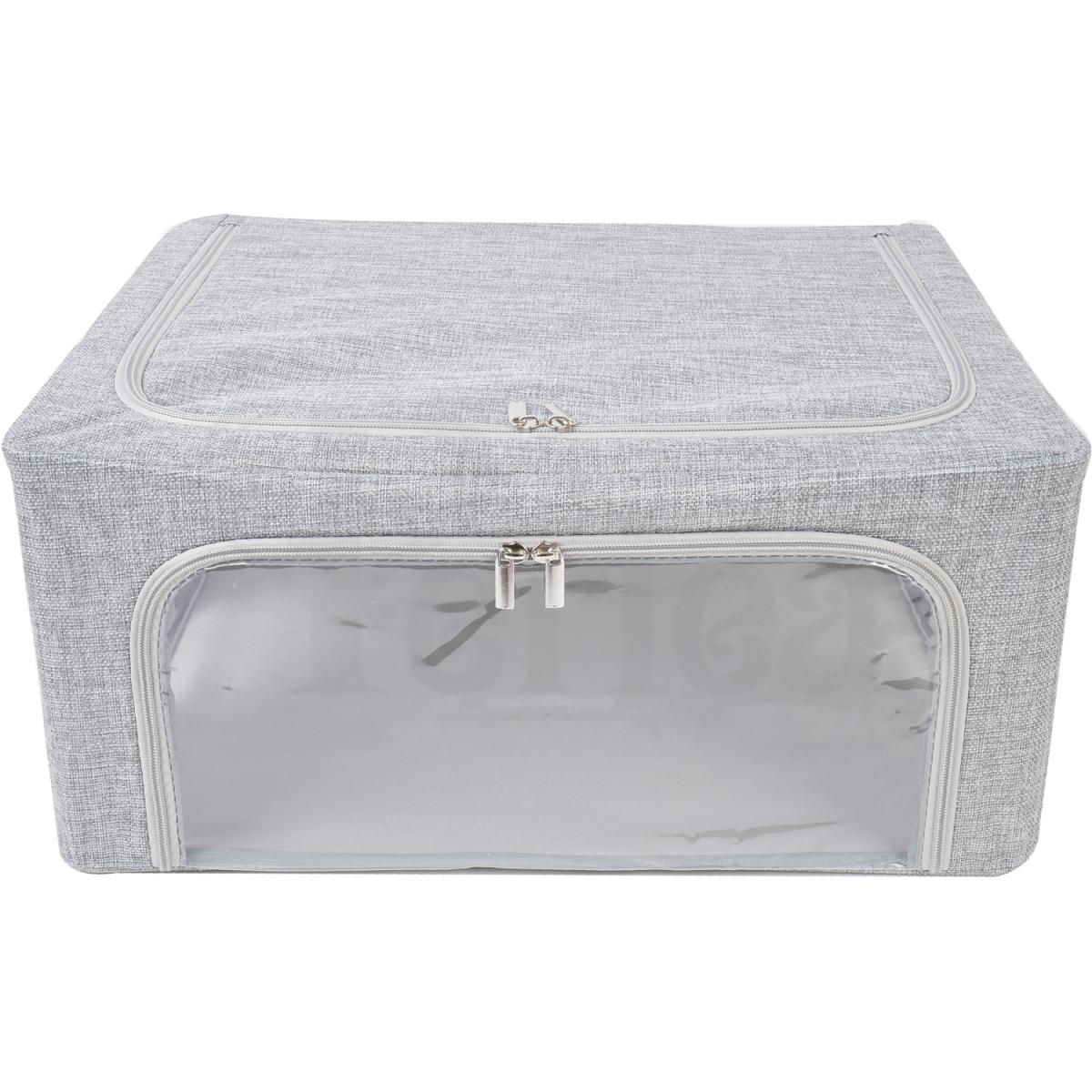 Periea Beau Folding Storage Box with Collapsible Steel Frames - Grey / Small – image 31