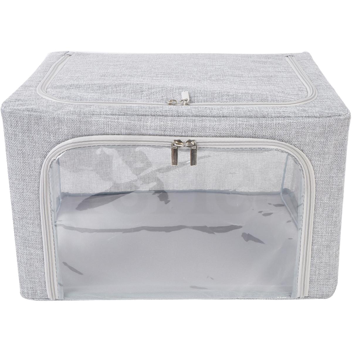 Periea Beau Folding Storage Box with Collapsible Steel Frames - Grey / Small – image 33