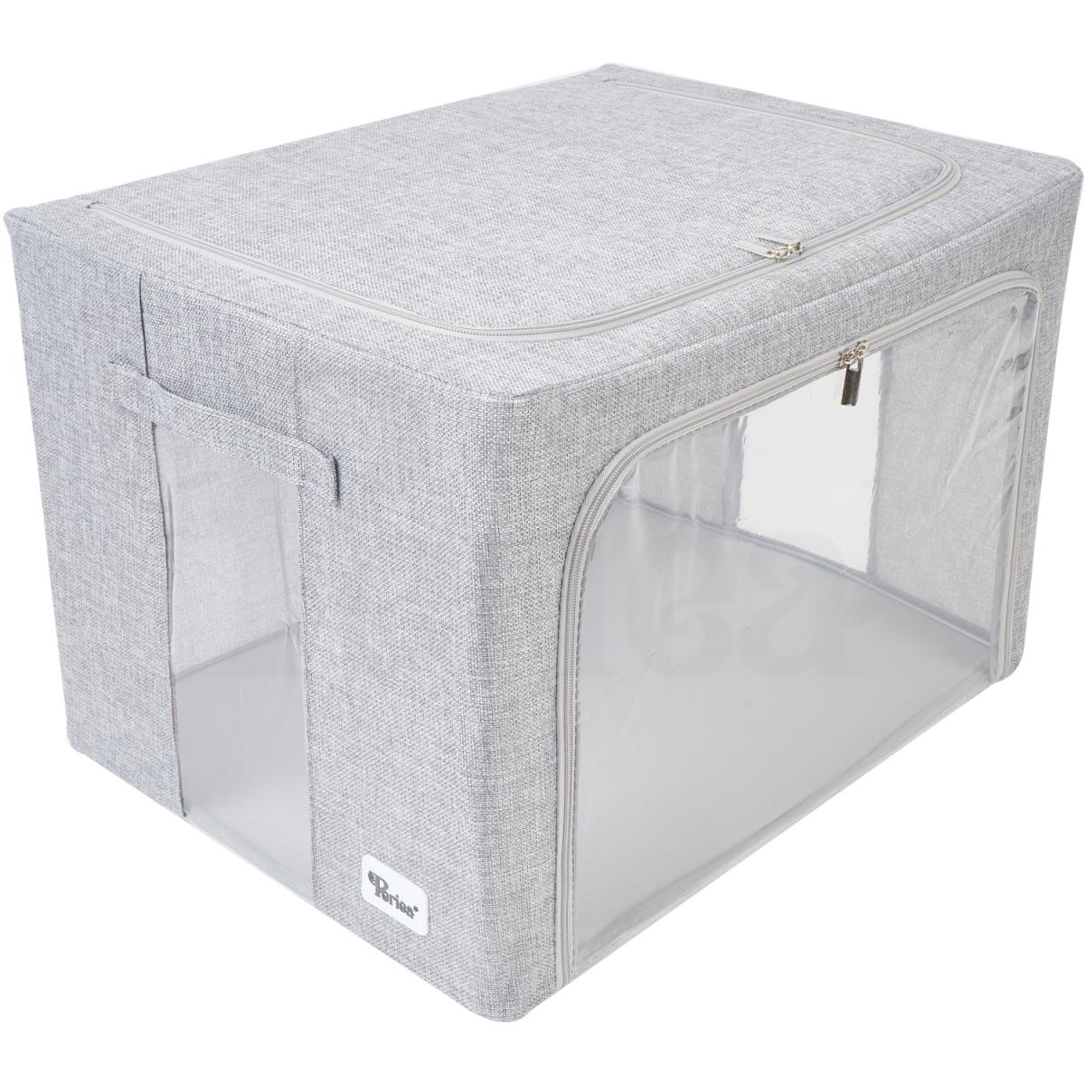 Periea Beau Folding Storage Box with Collapsible Steel Frames - Grey / Small – image 34