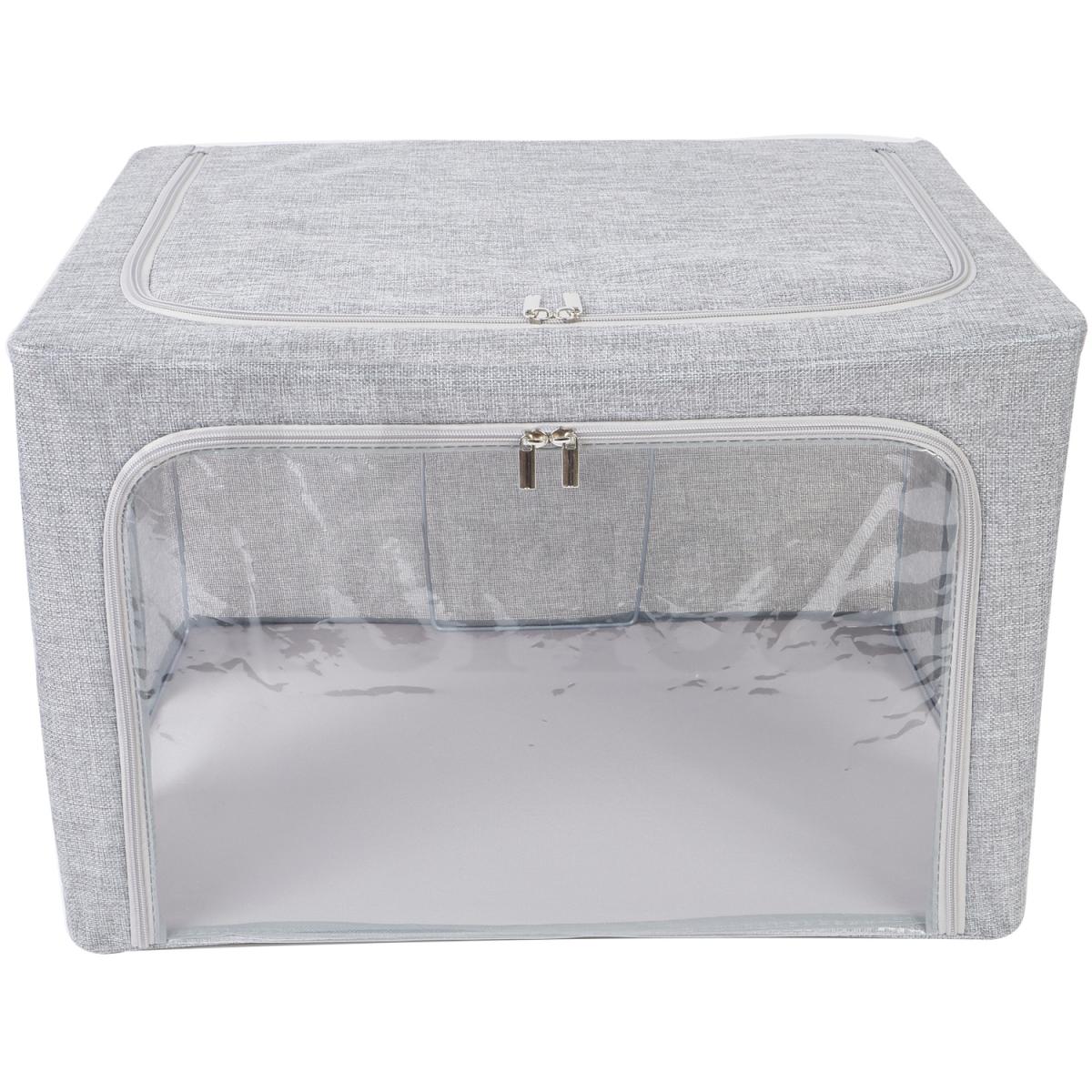 Periea Beau Folding Storage Box with Collapsible Steel Frames - Grey / Small – image 35