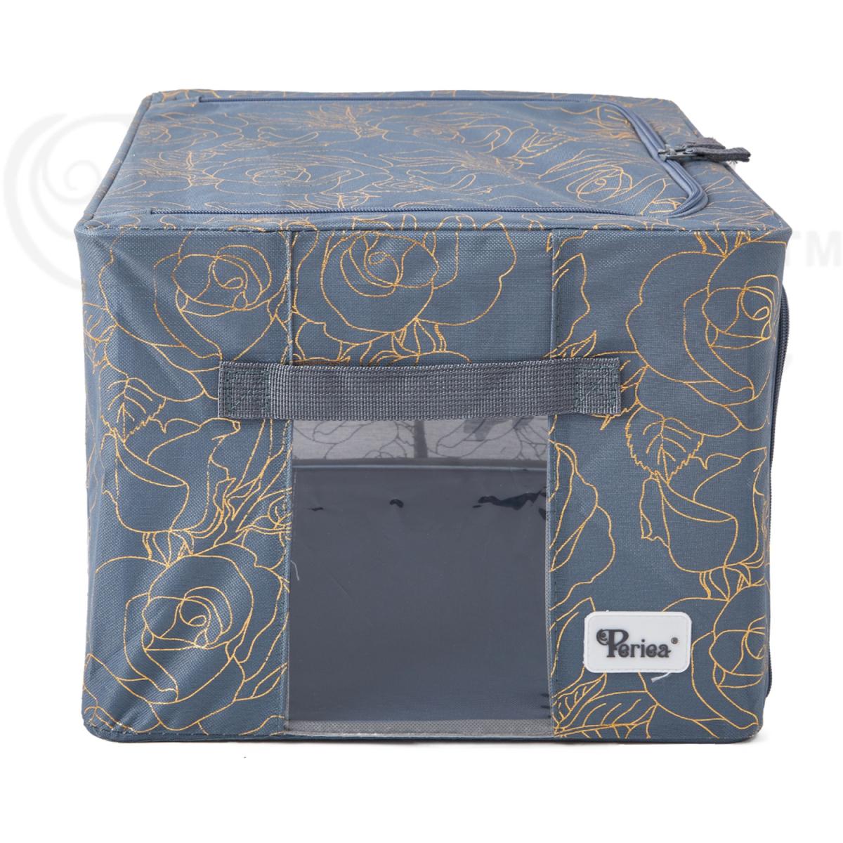 Periea Beau Folding Storage Box with Collapsible Steel Frames - Grey / Small – image 49